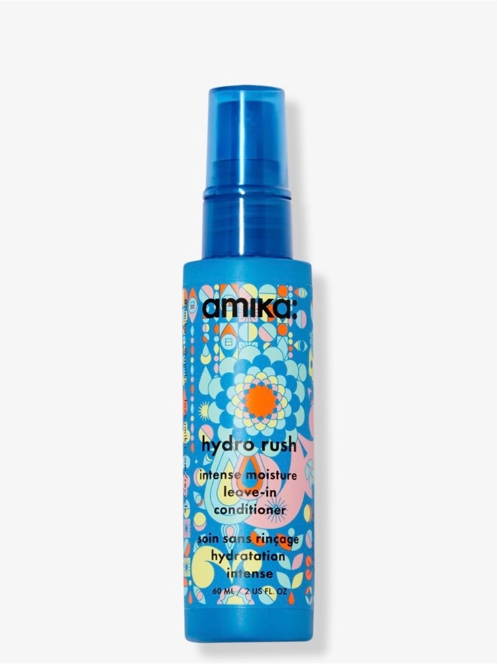 amika Hydro Rush Intense Moisture Leave-In Conditioner, 60ML Brand New!